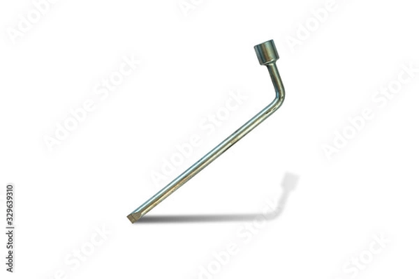 Obraz Wheel wrench isolated on white background with clipping path