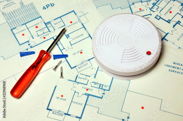 Obraz samodzielny czujnik dymu