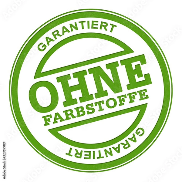 Fototapeta OHNE FARBSTOFFE stempel