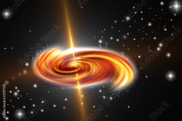 Obraz black hole in a galaxi