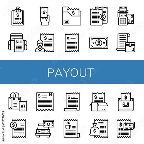 Fototapeta payout icon set
