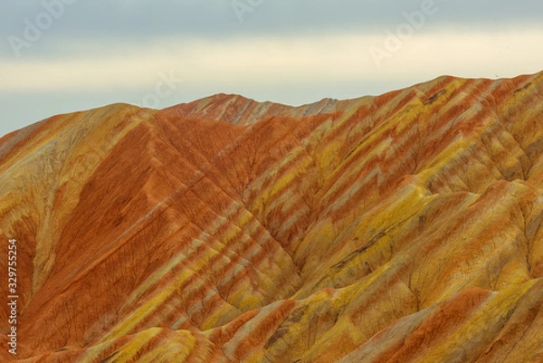 Obraz view of Rainbow Mountains in Zhangye Danxia Landform Geological Park