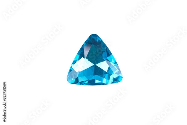 Obraz Shiny rhinestones isolated on white background, gemstone