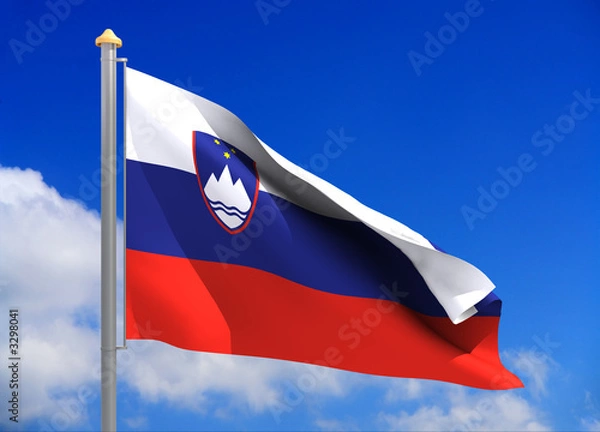 Fototapeta slovenia flag (include clipping path)