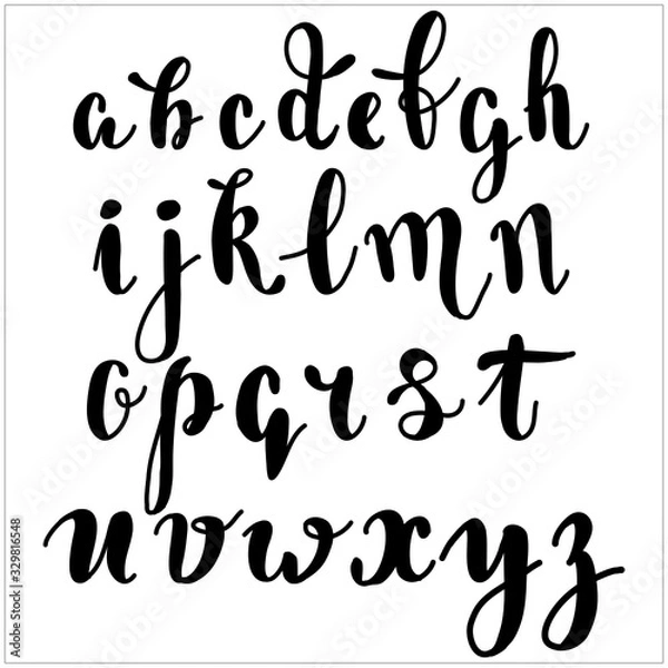 Fototapeta hand drawn vector alphabet