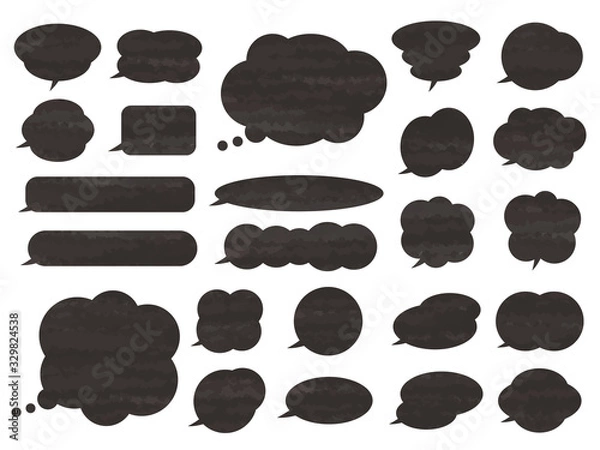 Obraz フレームセット＿シンプル吹き出し＿水彩風＿文字なし