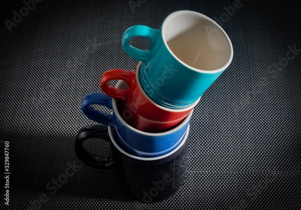 Fototapeta Stacked cups