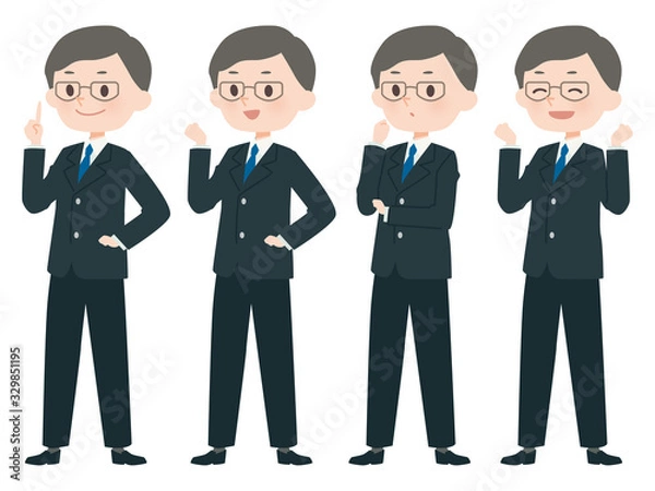 Fototapeta ビジネスマン　ポーズセット