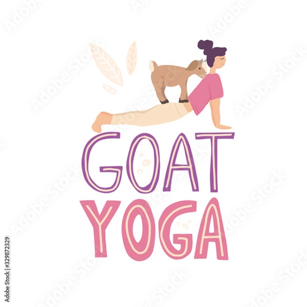 Fototapeta goat yoga