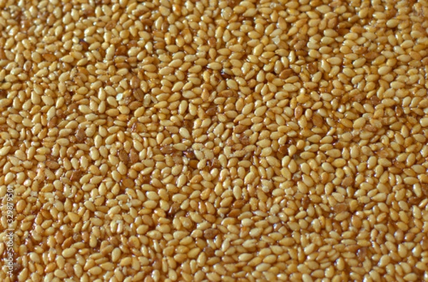 Obraz pasteli  with sesame, honey, peanut . sesame bar , sesame honey candy .