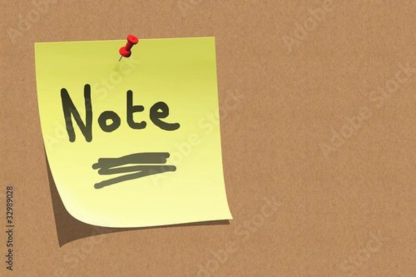 Obraz sticky note on board