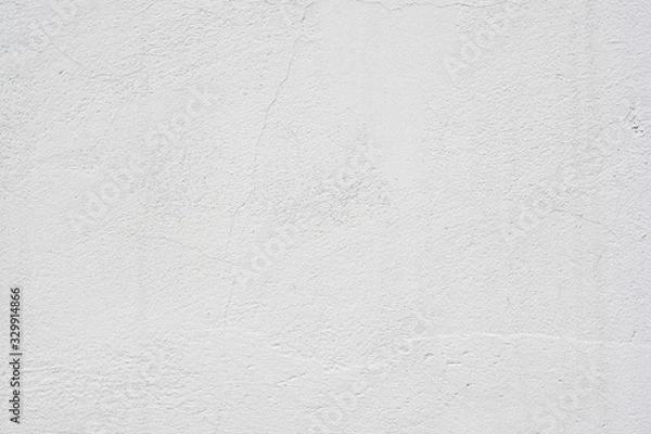 Fototapeta Light wall background. White stucco texture
