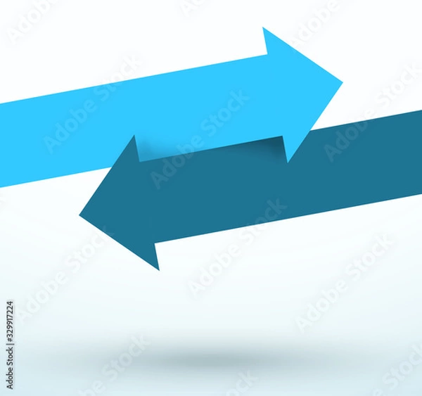 Fototapeta Arrows Switch Over Pointing Directions Title Space Vector