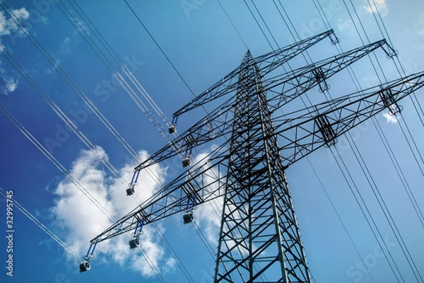Obraz Strommast Oberleitung