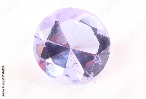Obraz purple diamond on white surface
