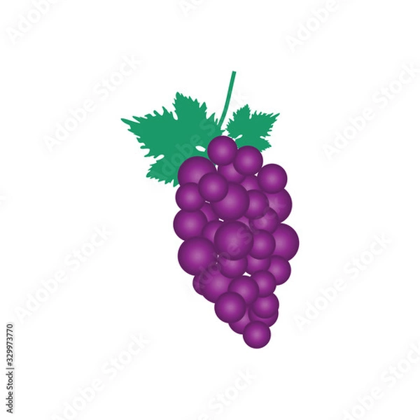 Fototapeta Grape fruit icon design template vector isolated