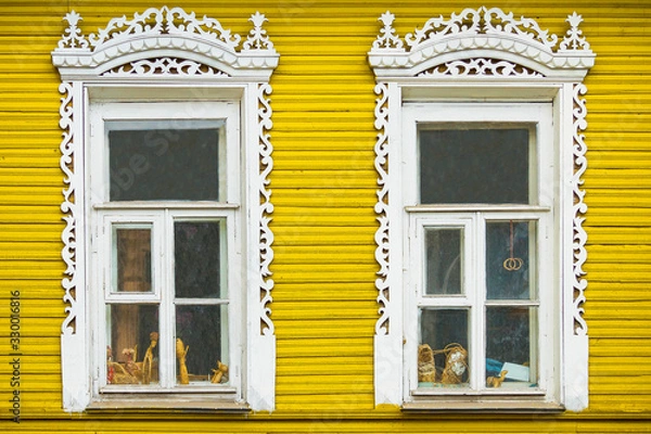 Obraz Patterned platbands in the old house