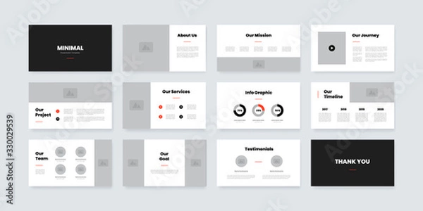 Obraz powerpoint and keynote presentation slides design template