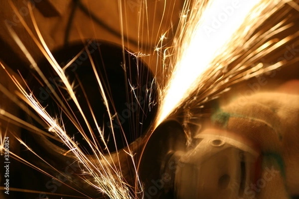 Fototapeta iskry szlifierki