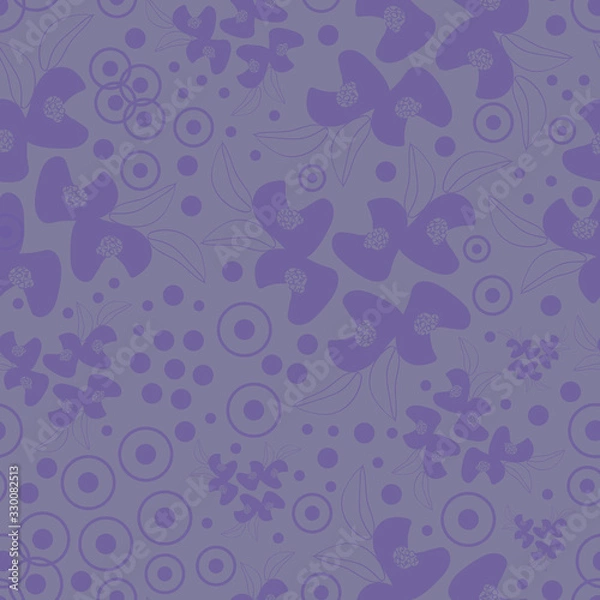 Obraz Modern Flowers-Ambient Background. Seamless repeat Pattern Background soft shades of purple