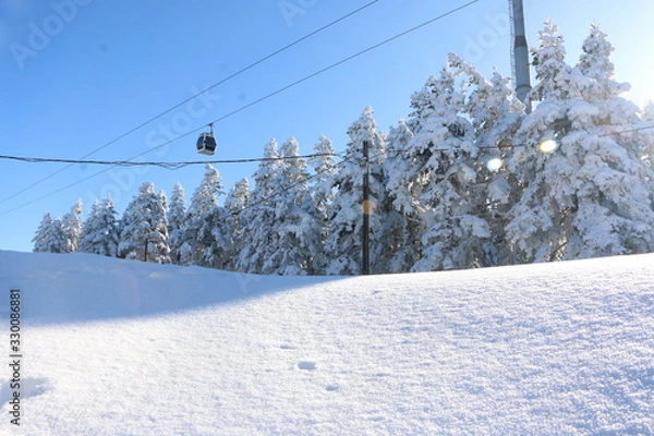 Obraz ski lift in mountains