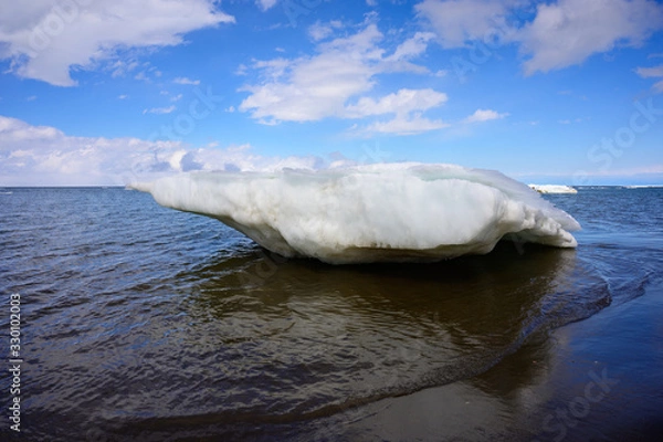 Fototapeta 北海道の冬、オホーツク海の流氷