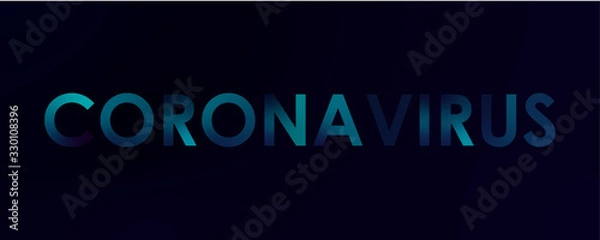 Obraz Coronavirus text effect background banner