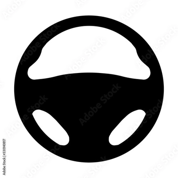 Fototapeta Car steering wheel symbol. Vector Illustration.