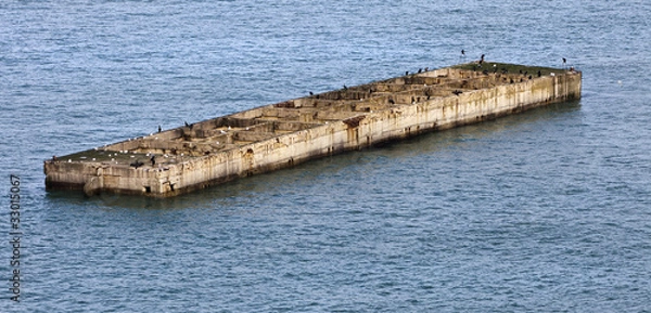 Obraz Old abandoned american pontoon..