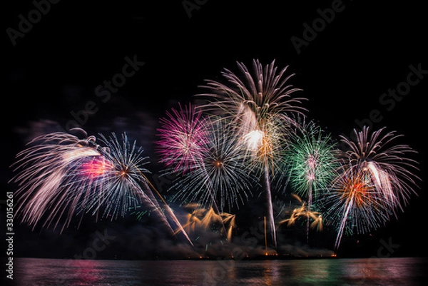 Obraz fireworks in pattaya 2020