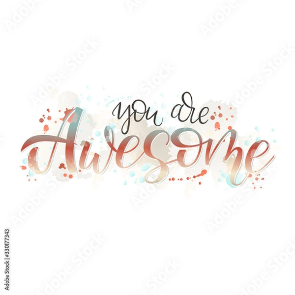 Obraz awesome hand lettering style white background