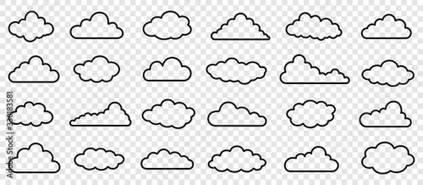 Obraz Prosty zarys chmury wektor