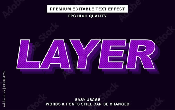 Fototapeta layer text effect