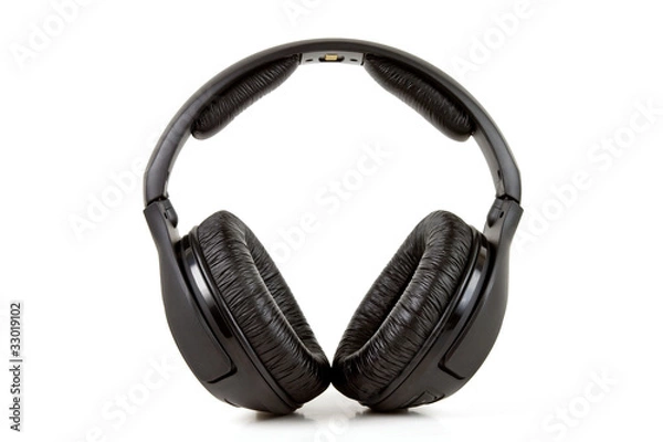 Fototapeta Wireless headphone isolated on white