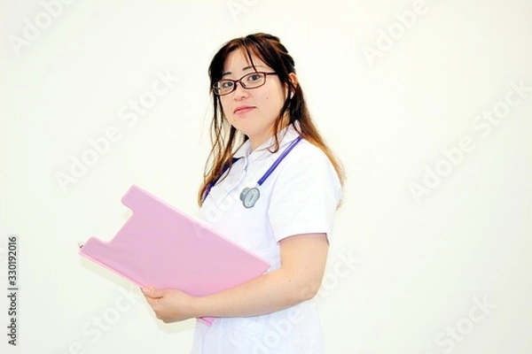 Obraz 女性　ドクター　医師　看護師　検査