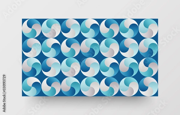 Fototapeta Creative horizontal website screen part for responsive web design project development. Abstract geometric pattern banner layout mock up. Corporate landing page block vector illustration template.