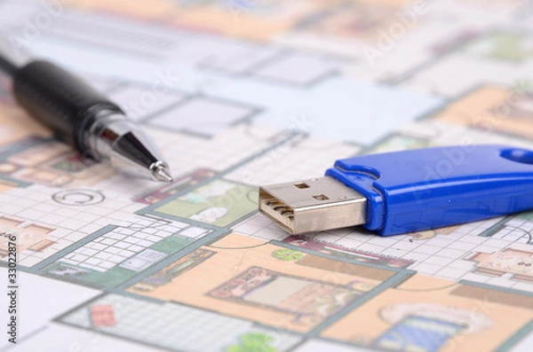 Fototapeta blueprint