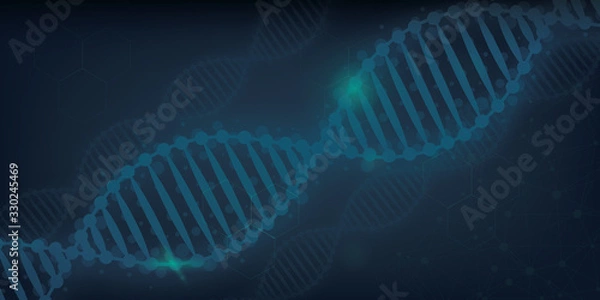 Fototapeta DNA chromosome concept. Science technology vector background 