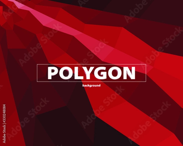 Obraz Red polygon mosaic background design vector illustration, polygon template