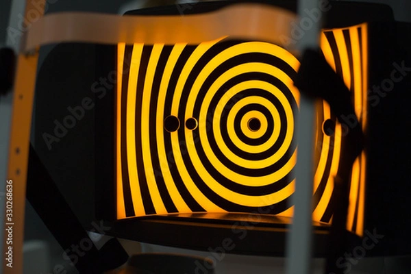 Fototapeta Corneal topography machine or photokeratoscopy or videokeratography, is a non-invasive medical imaging technique for mapping the surface curvature of the eye cornea and the outer structure of the eye