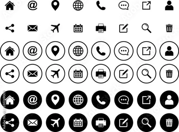 Fototapeta Website icon set, Web icon Set, symbol vector