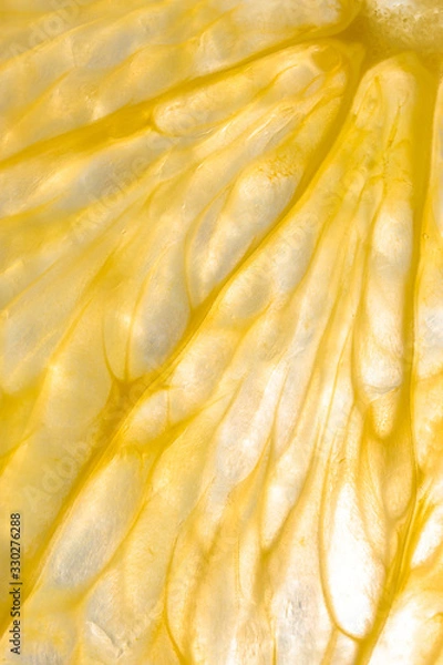 Fototapeta Bright juicy orange pulp close-up. High-quality image is suitable for topics: healthy lifestyle, vitamins, proper nutrition, diet, summer, fresh juices. Background fruit texture.