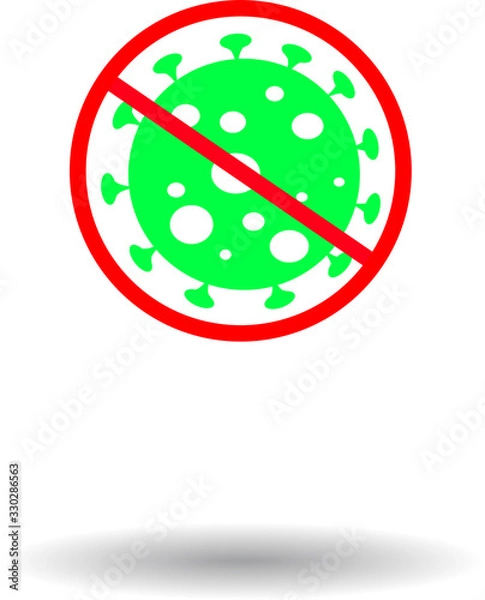 Fototapeta Stop virus vector illustration