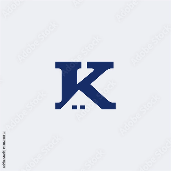 Fototapeta vector letter k negative home initial logo design template