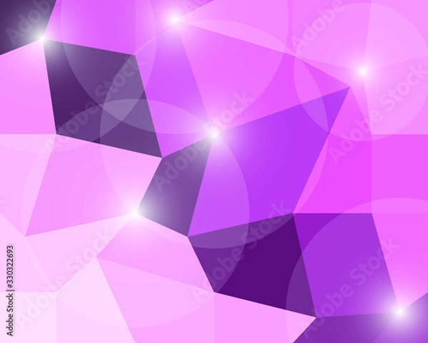 Obraz Abstract sparkle pink polygon vector background