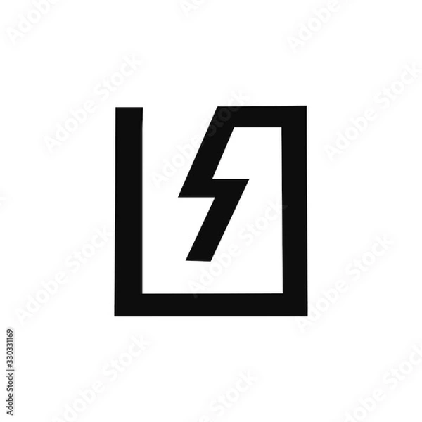 Fototapeta power electric logo