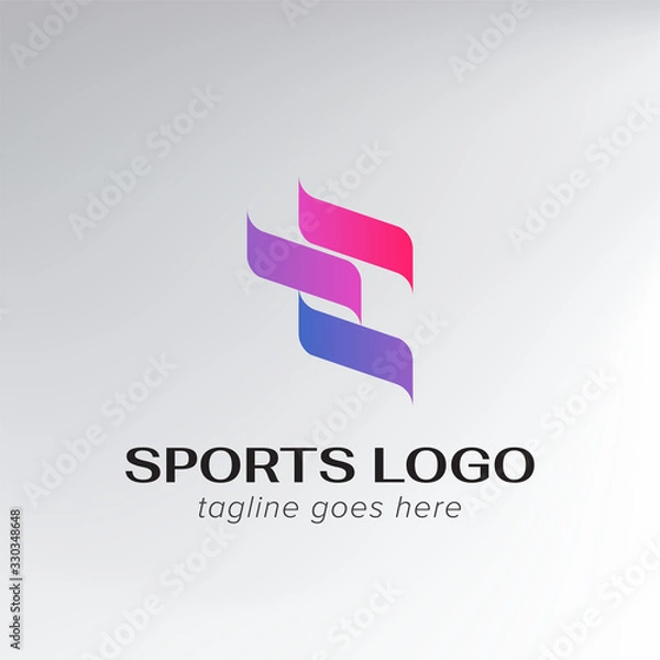 Obraz Sport Letter E Logo Template for Apparel or product