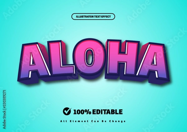 Obraz Editable text effect - EPS vector text style