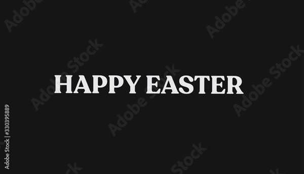 Fototapeta Happy Easter lettering text. Typographic design.