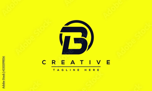 Obraz Modern abstract letter B logo design. Minimal B initial based icon. Initial BB vector 